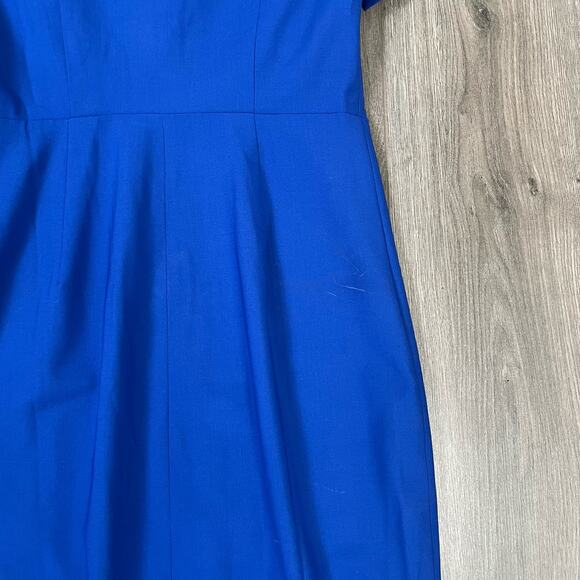 J Crew Collared Bi Stretch Wool Blend Short Sleeve Sheath Dress US Womens 00 New - Picture 7 of 8